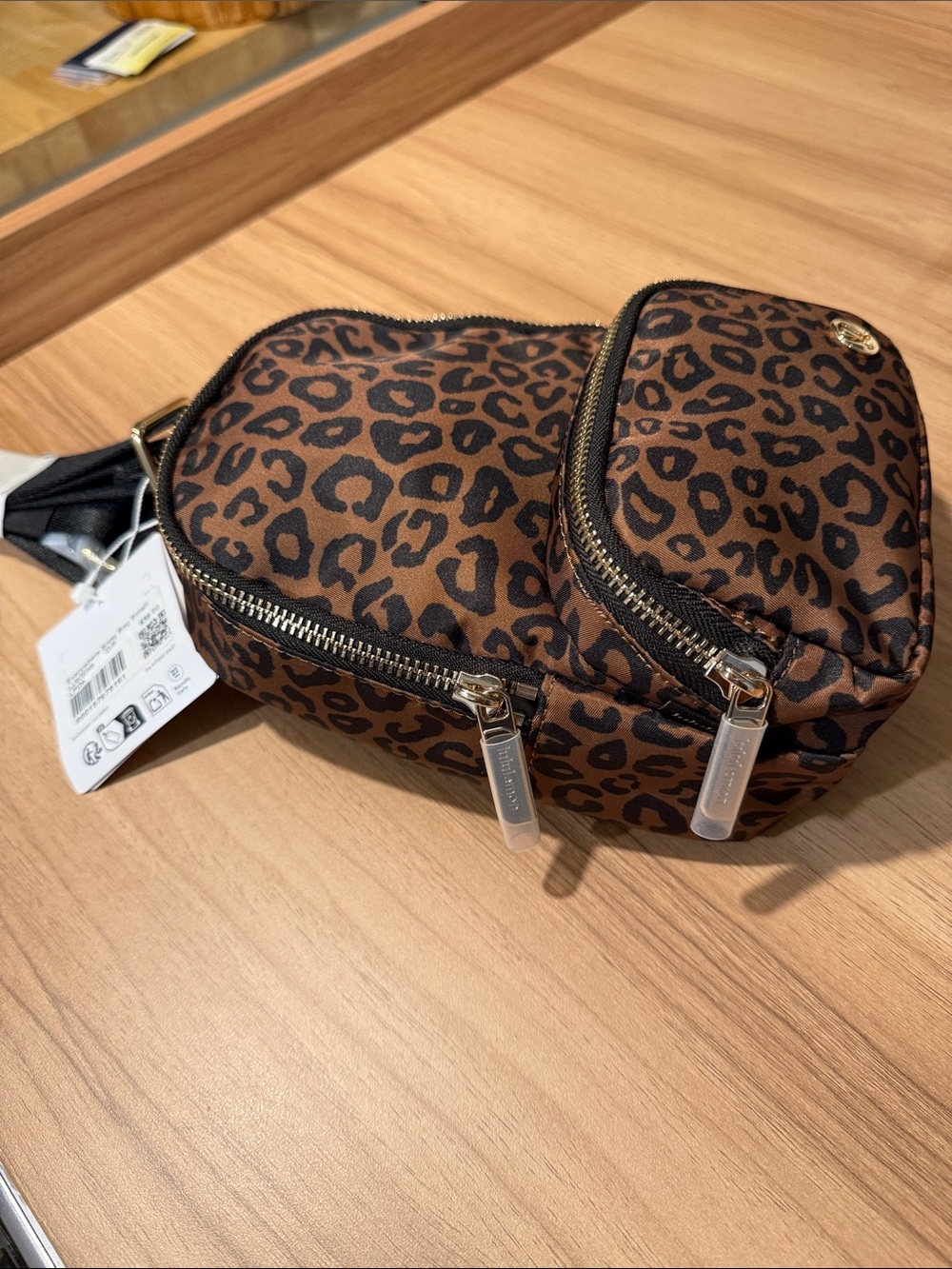 lululemon athletica Leopard Print Brown Crossbody Sling Bag - Picture 2 of 2